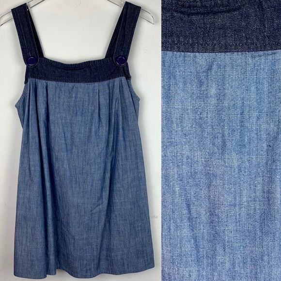 Forever 21 Dresses & Skirts - FOREVER 21 — Cotton Denim Pocket Boho Mini Dress L